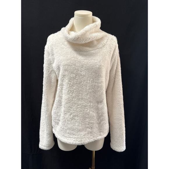 Women’s JoyLab Crème Comfy Faux Fur Turtleneck Sweater Sz L - Picture 1 of 4